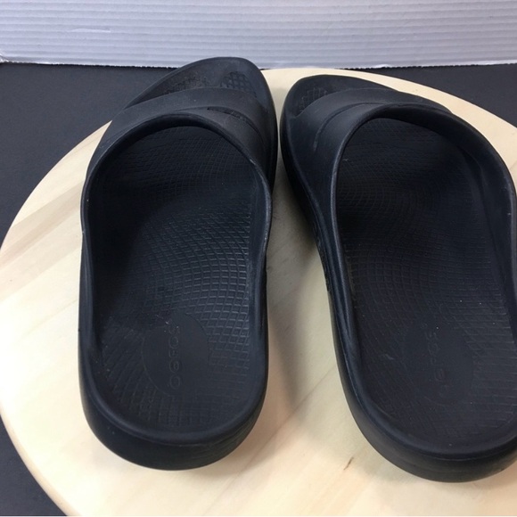 Oofos Ooahh Black Slide Comfort Sport Recovery Sandal Men’s 10 main image 8